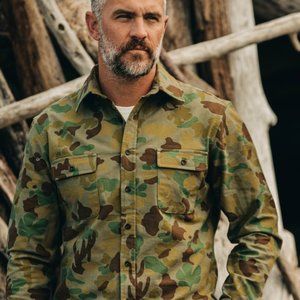 Taylor Stitch Green Camo Yosemite Shirt Button Down Flannel Arid Camo - 44